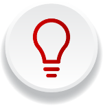 Light bulb icon representing cognitive breakthroughs and innovative leadership insights within our Training & Development programs.