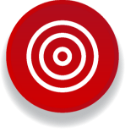 Red target icon representing strategic precision and the achievement of organizational goals through expert HR advisory.